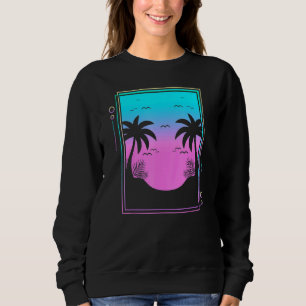 80-talets tropiska sommarångor i Träd Sunrise Beac T Shirt