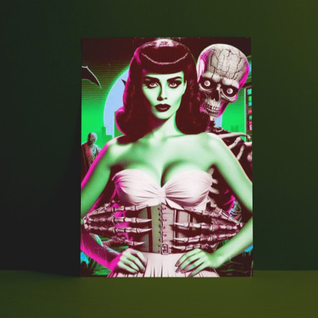 80-talets VHS Girl Vykort (Skapare uppladdad)