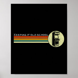 80-talets videokamera Vintage Retro Arcade Old sch Poster
