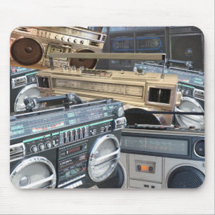 80-talets Vintage Boom Box Boombox Retro Kärlek Musmatta