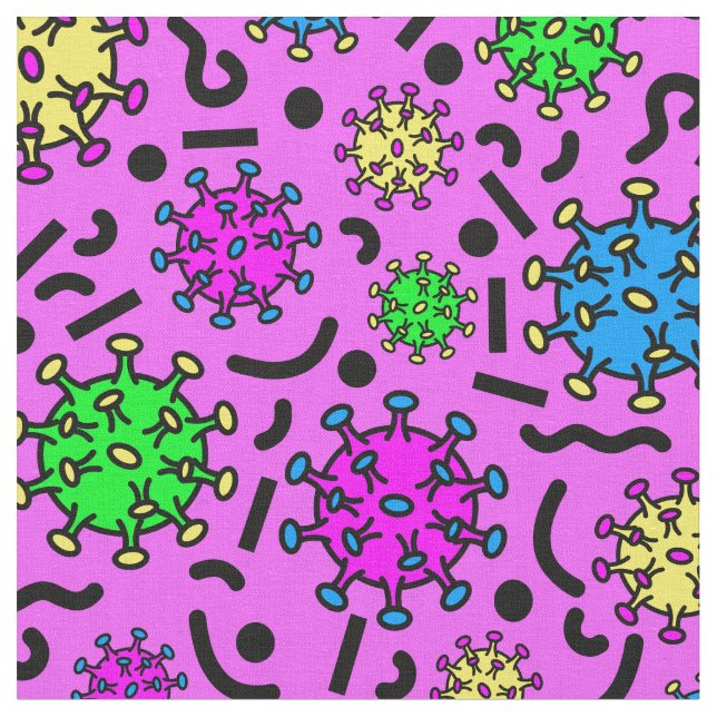 80-talets virus på rosan tyg (Närbild)