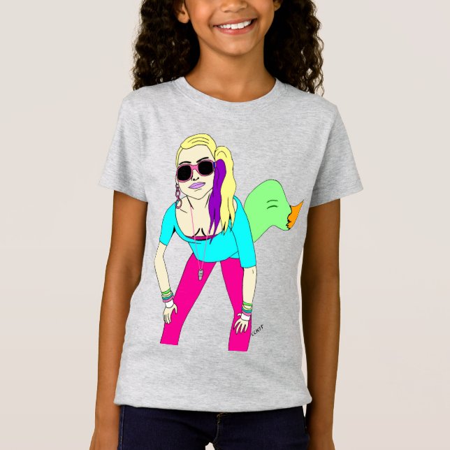 80-talistisk tjej    t shirt (Framsida)