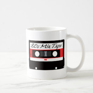 80-talmusikblandningen tejpar kassetten kaffemugg