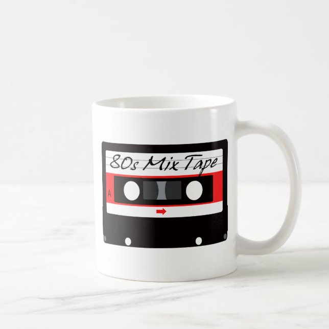 80-talmusikblandningen tejpar kassetten kaffemugg (Höger)