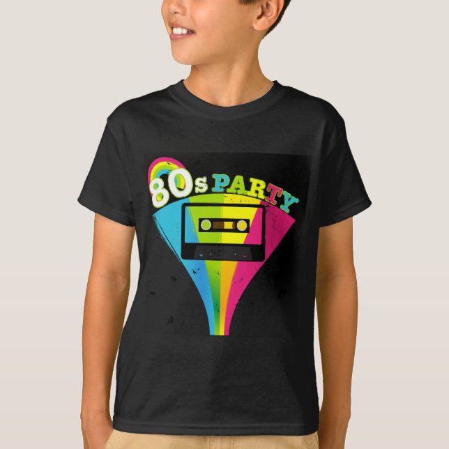 80-talpartybakgrund t shirt (Framsida)