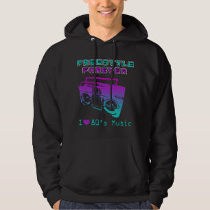 80-tals Freestyle Musik Jag älskar åttiotalet Hoodie