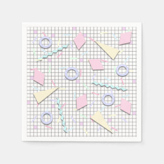 80-tals godis pastell geo tryckta servetter