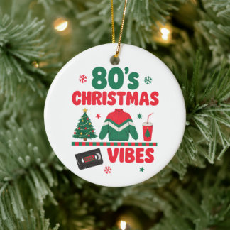 80-tals julstämning Retro nostalgi VHS-jacka Julgransprydnad Keramik