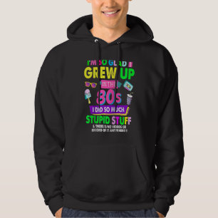80-tals Rave-outfit för kvinnor & 80-tals festival Hoodie