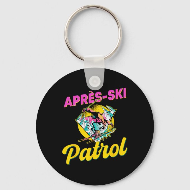 80-tals Retro Efter skidinsp Patrol Kläder 90-tal  Nyckelring (Framsida)