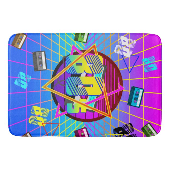 80-tals Retro Kassettradio Old School Badrumsmatta (Framsidan)