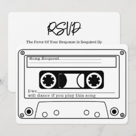 80-tals Retro Musikband Bröllop RSVP Inbjudningar