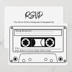80-tals Retro Musikband Bröllop RSVP Inbjudningar