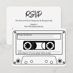 80-tals Retro Musikband Bröllop RSVP Inbjudningar