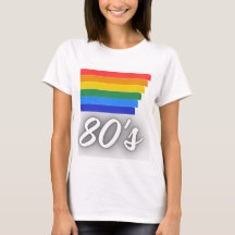 80-tals Retro Regnbåge Vintage Dam T-Shirt