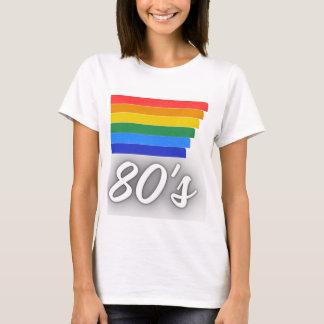 80-tals Retro Regnbåge Vintage Dam T-Shirt