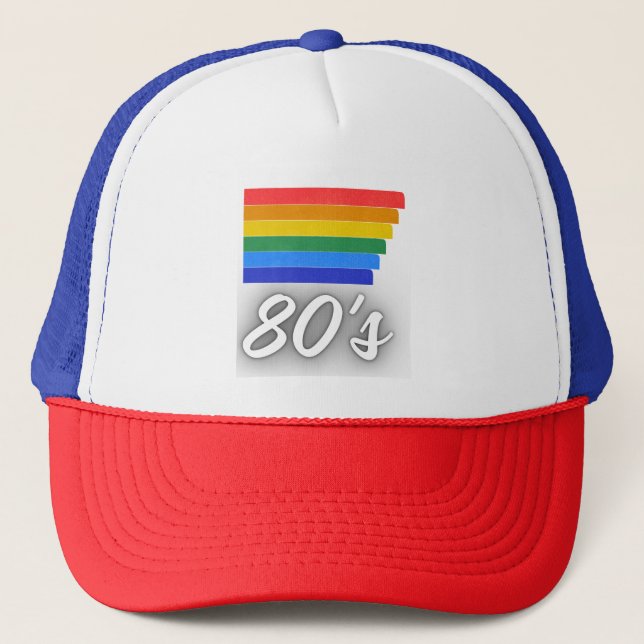 80-tals Retro Regnbåge Vintage Keps (Framsida)