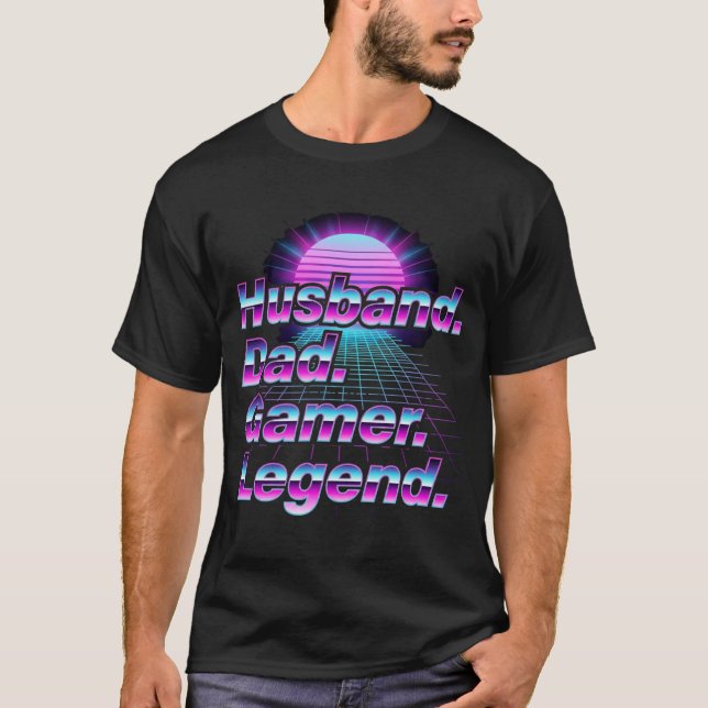 80-tals Retro Synthwave T Shirt (Framsida)