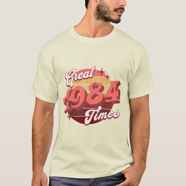 80-tals Retro Vintage T-Shirt (Framsida)