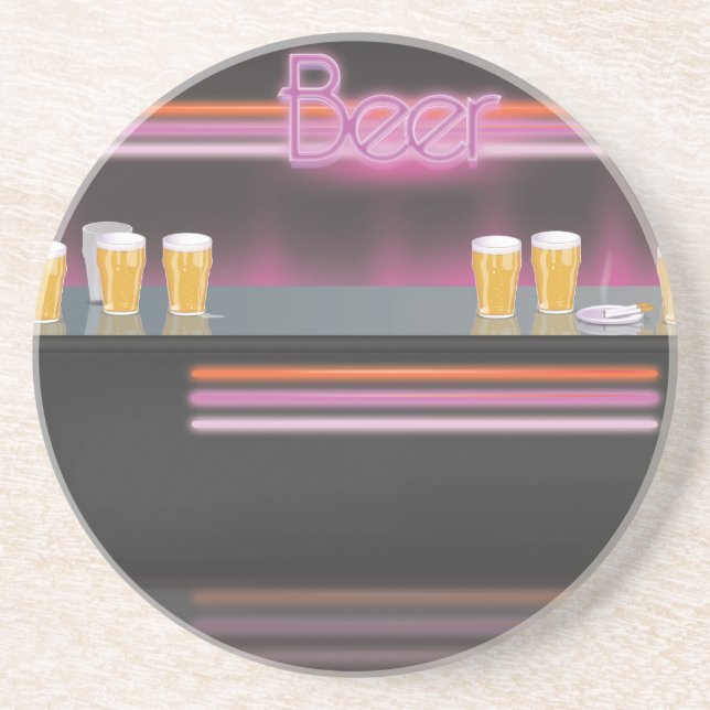 80-tals Retrobar Underlägg Sandsten (Framsidan)