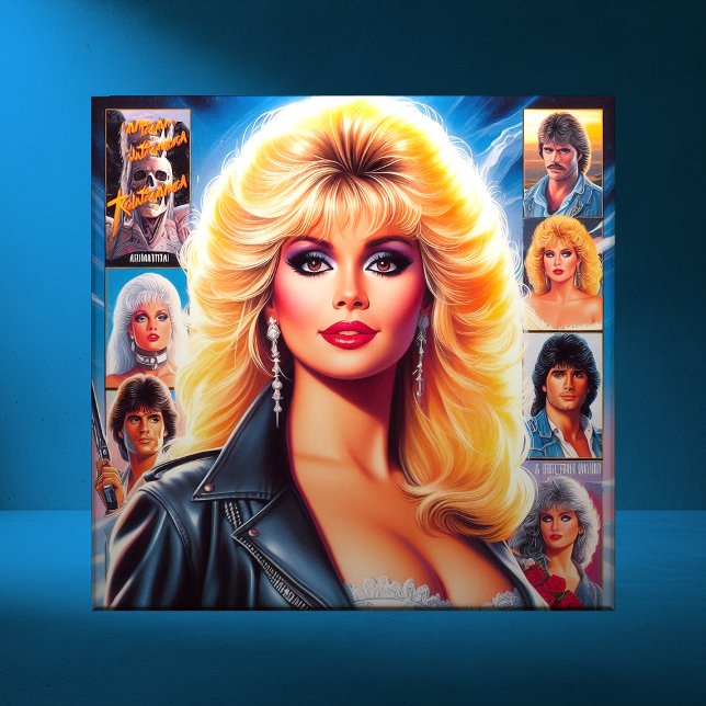 80-tals Retrowave Kvinna Kakelplatta (Skapare uppladdad)