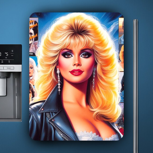 80-tals Retrowave Kvinna Magnet (Skapare uppladdad)