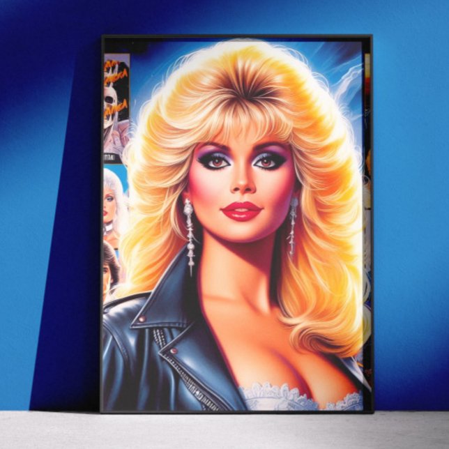 80-tals Retrowave Kvinna Poster (Skapare uppladdad)