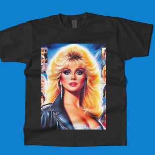 80-tals Retrowave Kvinna T Shirt