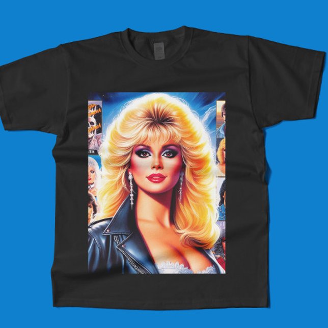 80-tals Retrowave Kvinna T Shirt (Skapare uppladdad)