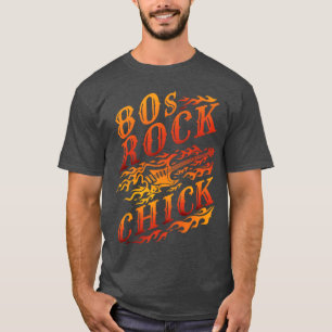 80-tals Rock Chick Kvinnor Rocker Band Konsert rol T Shirt