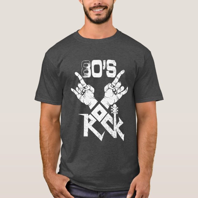 80-tals Rockkonsertband retro T Shirt (Framsida)