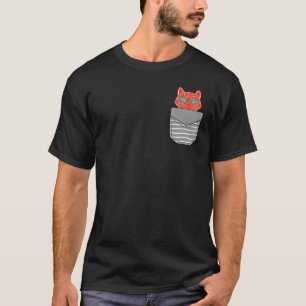 80-tals solglasögon katt i fickan t shirt