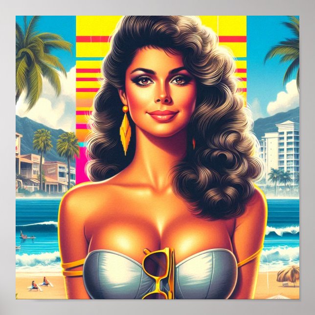 80-tals sommarflicka poster (Framsidan)