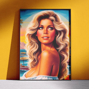 80-tals sommarkvinna poster