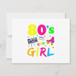 80-tals tjej födelsedagsfest kostym retro vintage  OSA kort