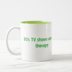 80-tals tv Kärleksnostalgi 1980-talsterapi boomers Två-Tonad Mugg