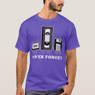 80-tals Vhs Glöm aldrig Vintage retro T Shirt