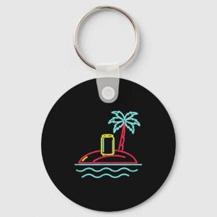 80-tals vintage öl retro skylt stil Miami Hawaii Nyckelring