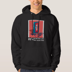 80-talsfest 1980-talets kassettband hoodie