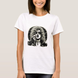 80-talsillustration av Rocker-chickens kvinnliga s T Shirt