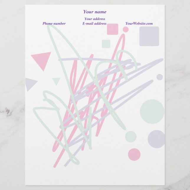 80-talskonst från vintage stänk brevhuvud (Framsida)