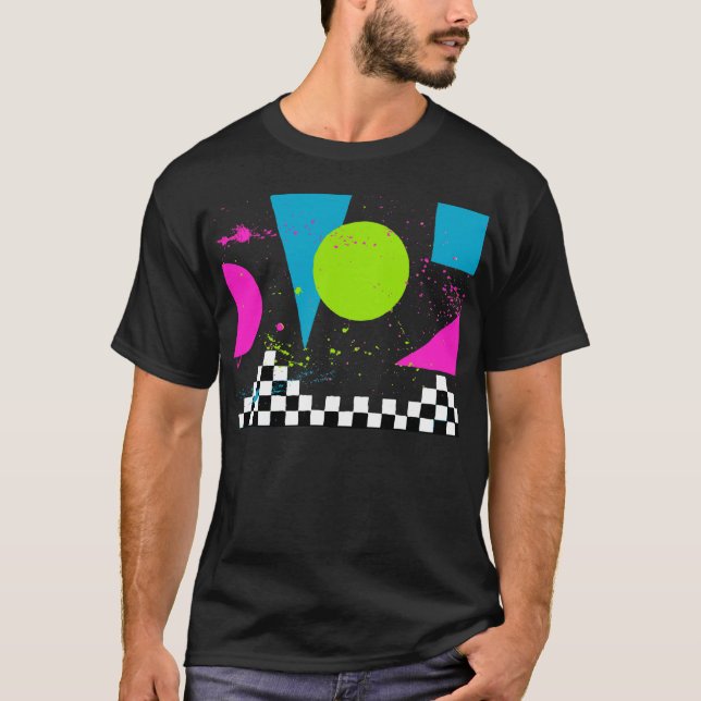 80-talSplatterpaint utslagsplats Tee Shirt (Framsida)