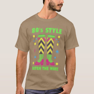 80-talsstil Benvärmare Catchhe Wave tjej T Shirt