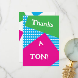 80-talsstil med djärva former och färger tack kort