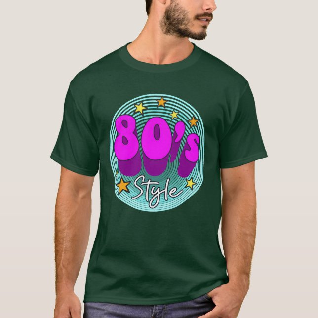 80-talsstil retro t shirt (Framsida)