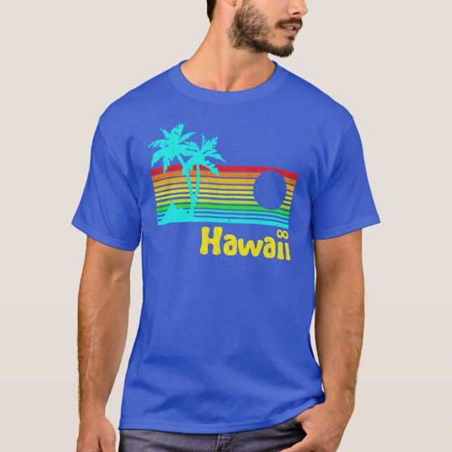 80-talvintage Retro Hawaii Tee Shirt (Framsida)