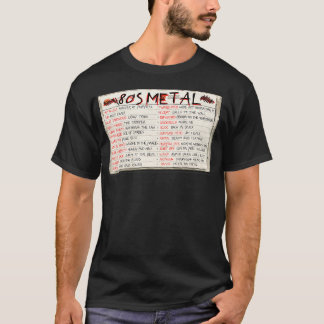 80 Tunga kassettband Metall T Shirt