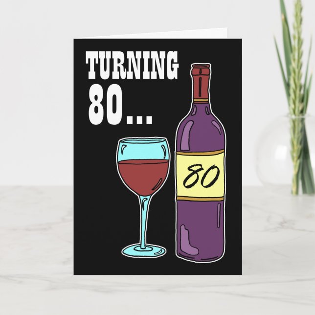 80 Vin 80:e födelsedagen Kort (Framsida)