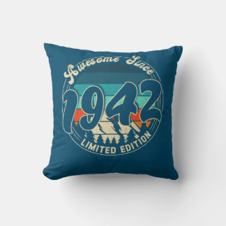 80 Year Old Vintage 80th Year Old Birthday 1942 Kudde