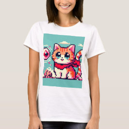 80's 8bit cat t shirt